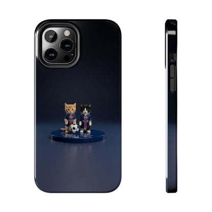 Phone Case — Cute Soccer Cats Design (Kawaii Kitten Football Fans)