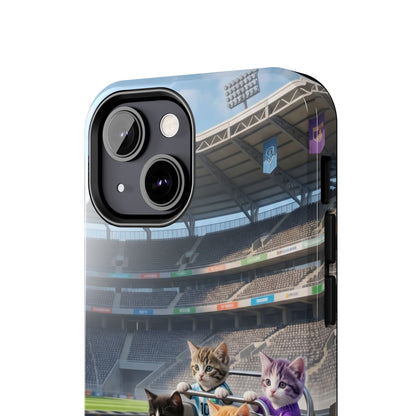 Racing Cats Tough Phone Case — Cute Kittens Driving Racecar Phone Cover