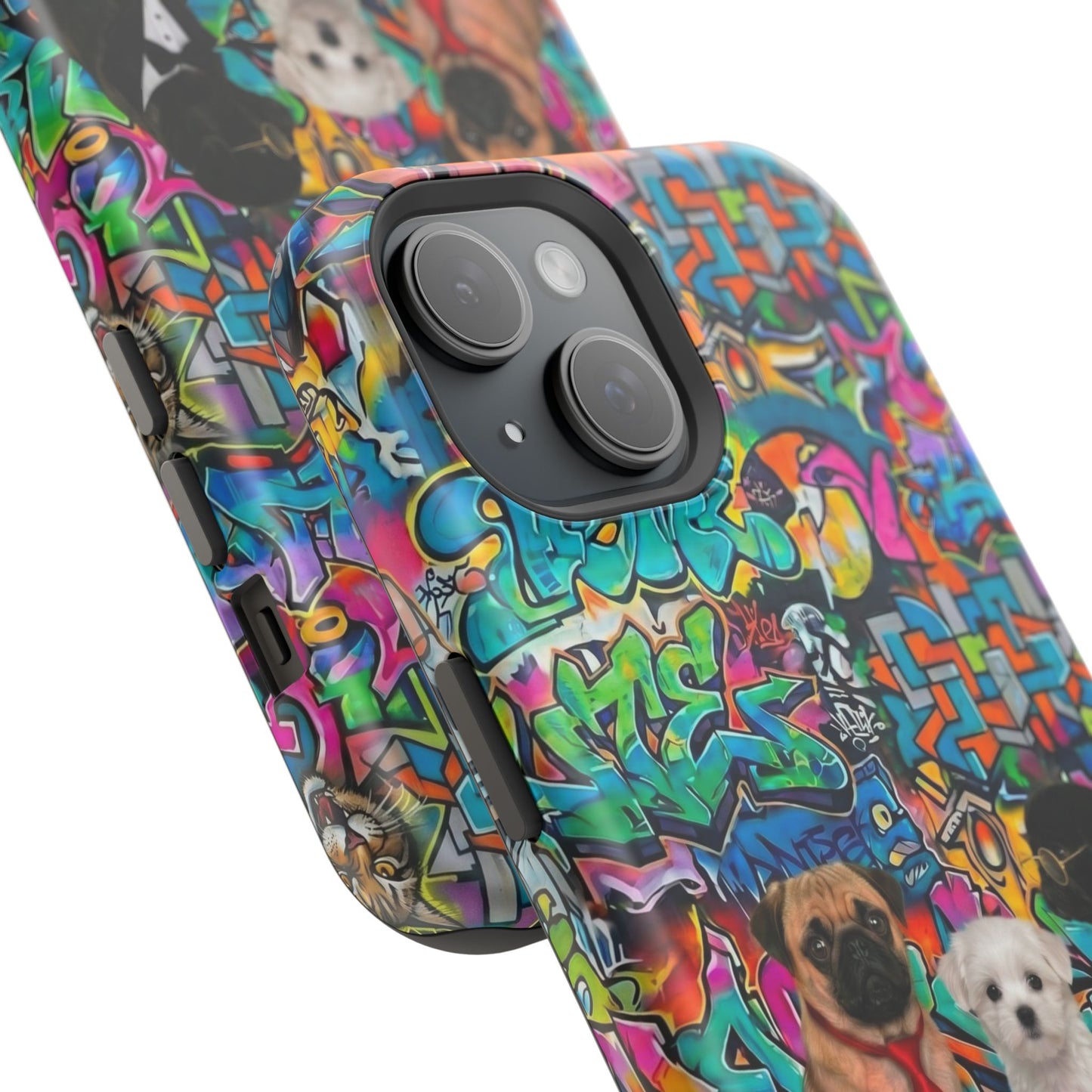 Puppy Squad Graffiti Phone Case — Impact-Resistant Protective Case