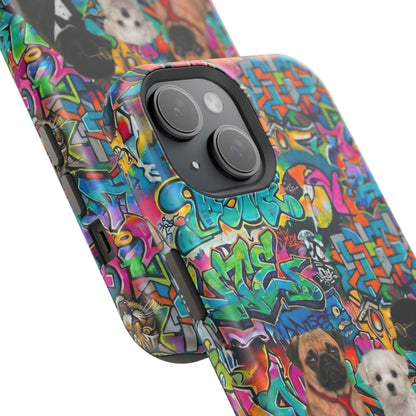 Puppy Squad Graffiti Phone Case — Impact-Resistant Protective Case