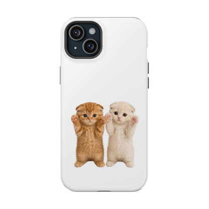Cute Raising Paws Kittens Magnetic Impact-Resistant  Phone Case