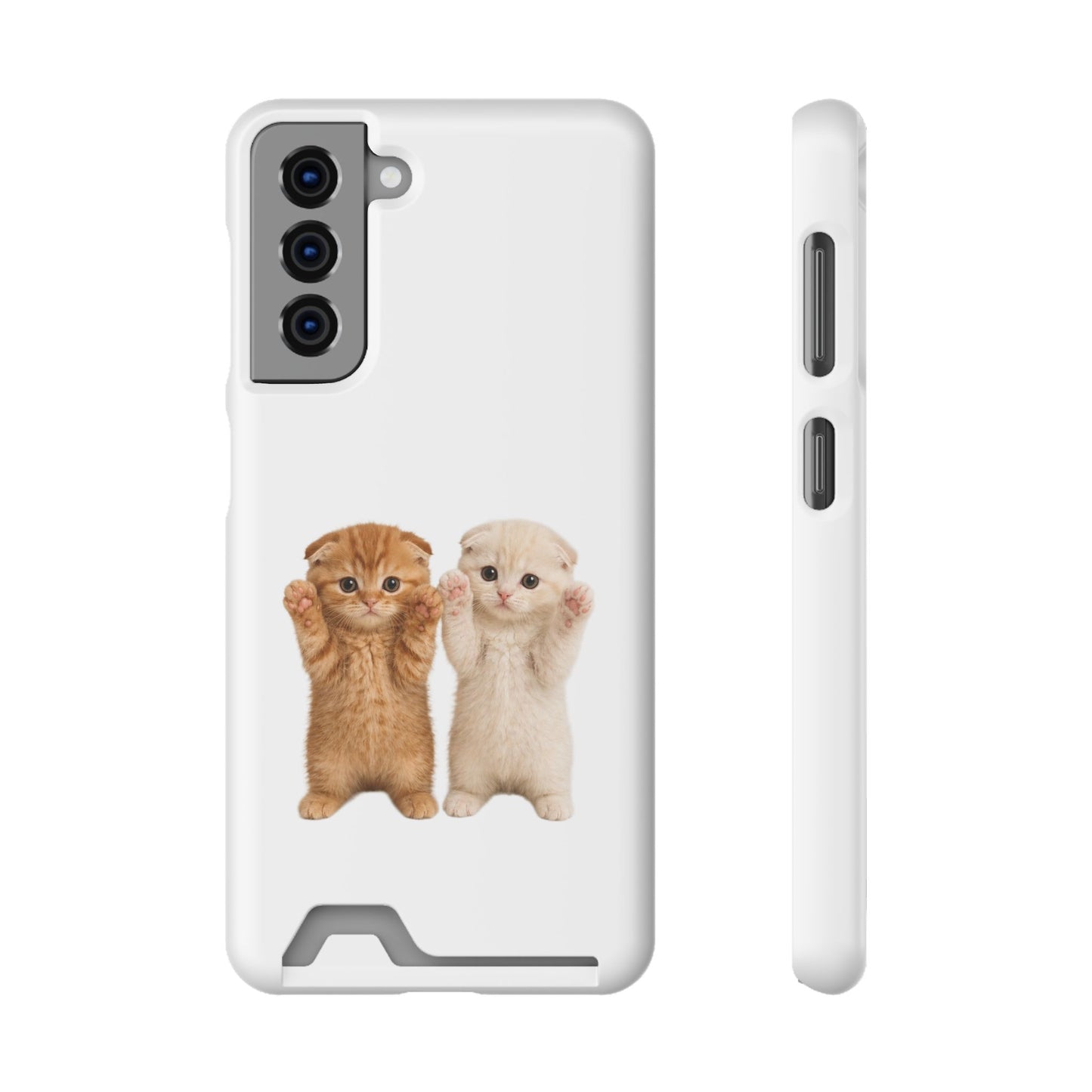 Cute Kittens Phone Case with Card Holder