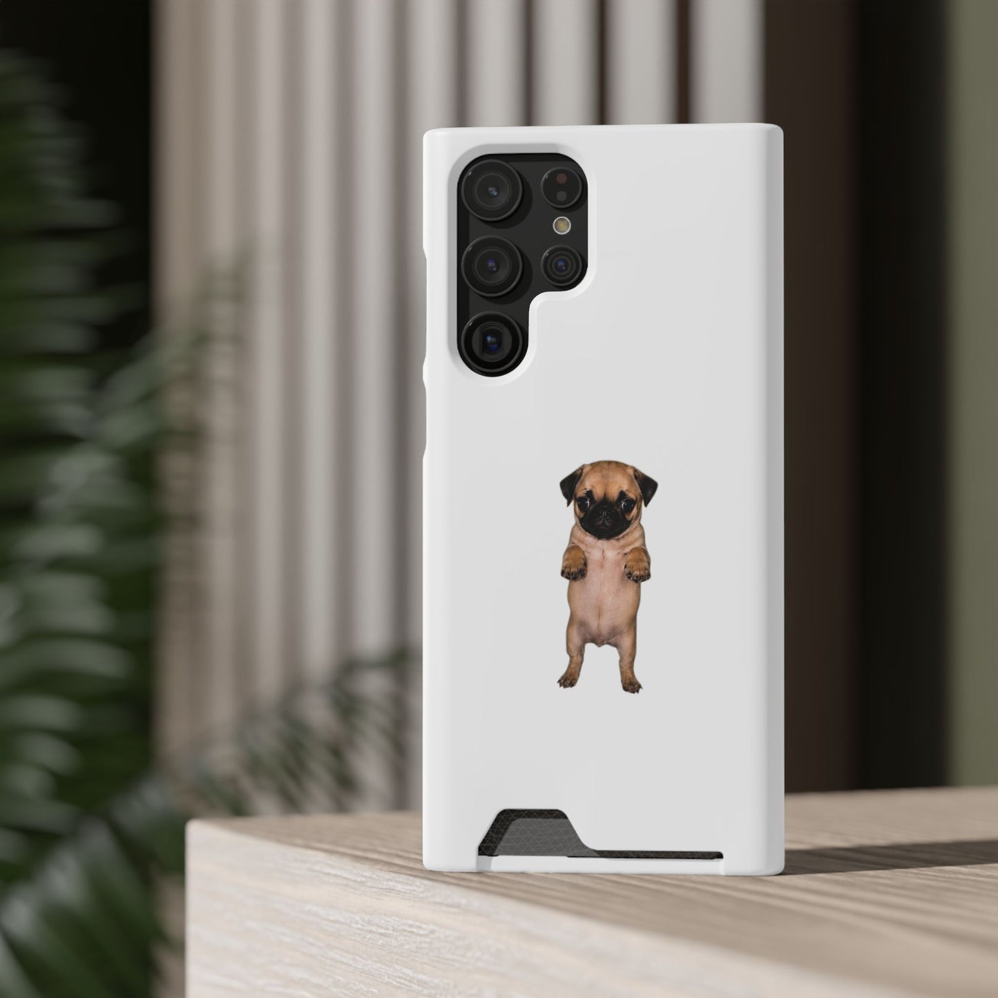 Cute Standing Pug Phone Card Case