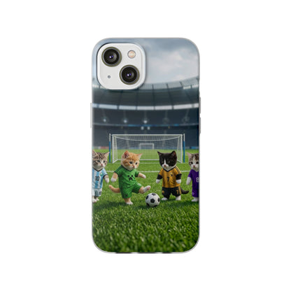 Cute Soccer Cats Phone Case — Kawaii Football Kit iPhone Cover