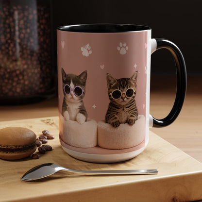Cute Cat Lovers Coffee Mug - 11 & 15oz - Perfect Gift for Pet Owners