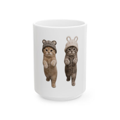 Cute Kittens in Hats Ceramic Mug (11oz, 15oz)