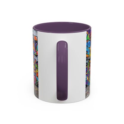 Graffiti Pug Coffee Mug — Colorful Street Art Accent Mug (11/15oz)