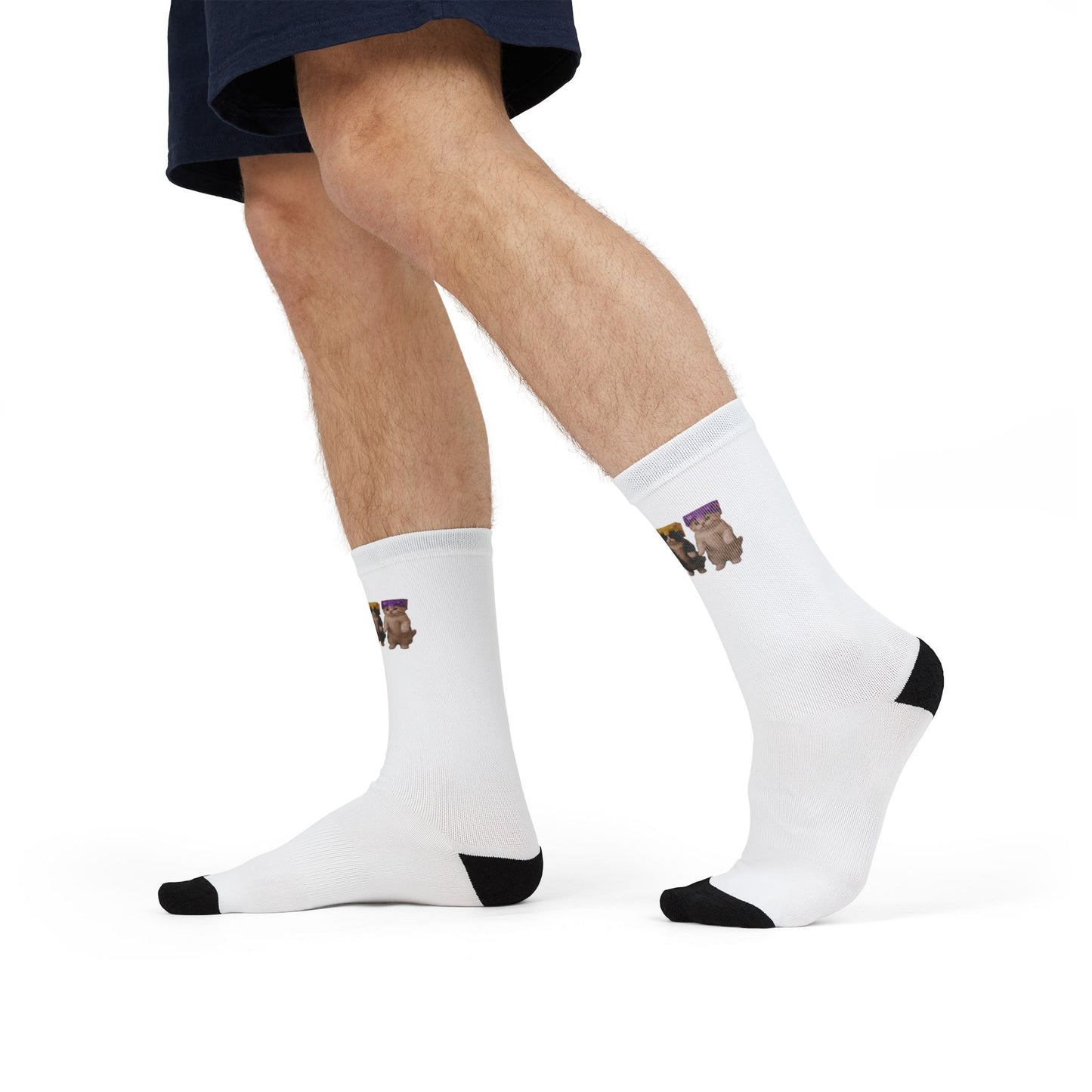 Cute Dancing Kittens Minecraft Helmet  Crew Socks