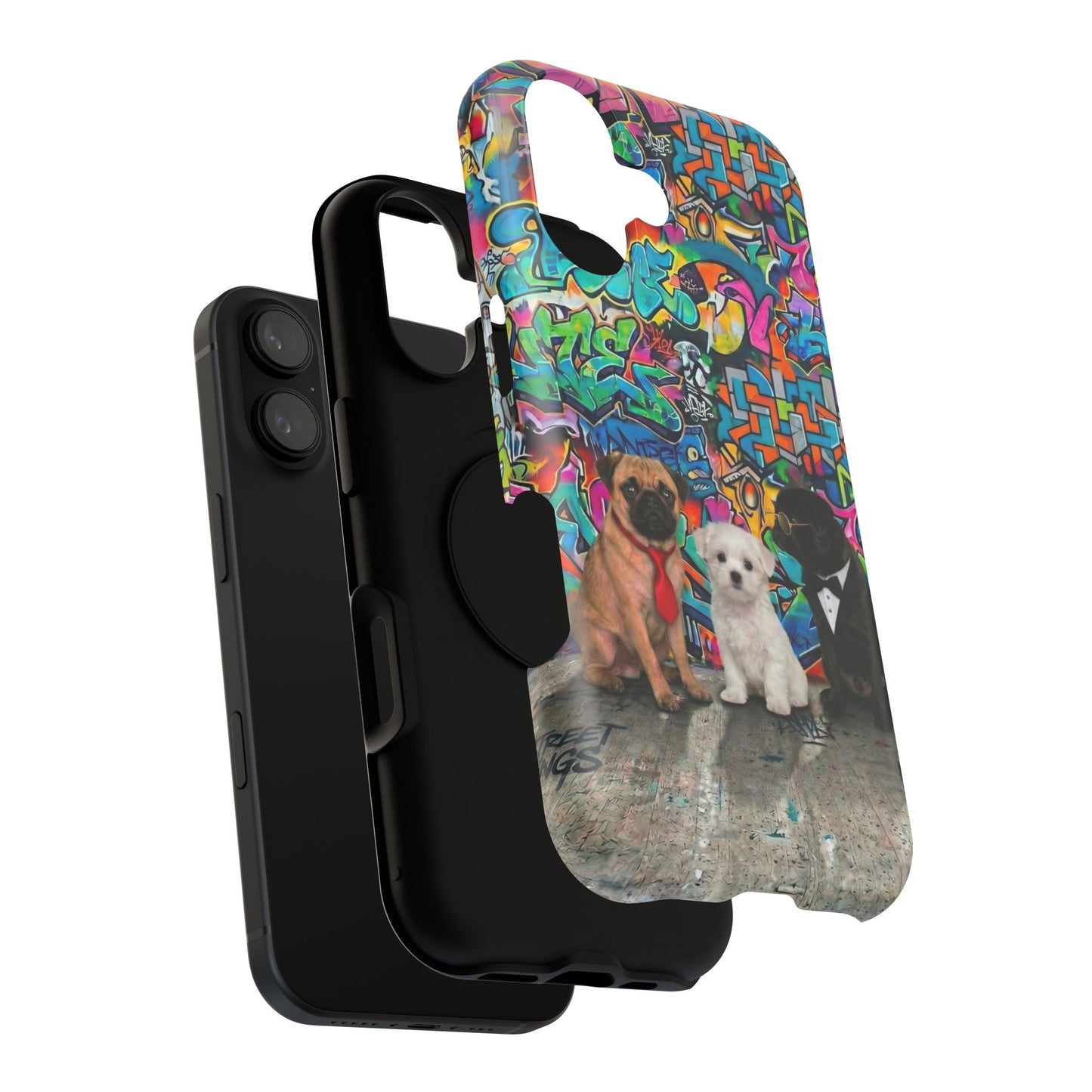 Puppy Squad Graffiti Phone Case — Impact-Resistant Protective Case