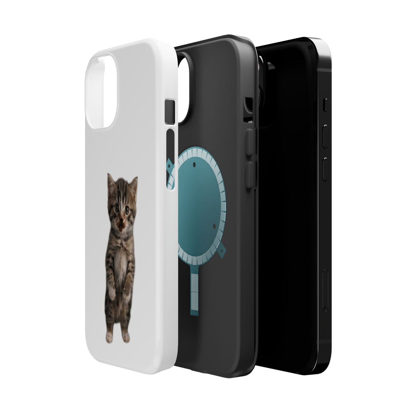 Cute Standing Kitten Magnetic Impact-Resistant Phone Case
