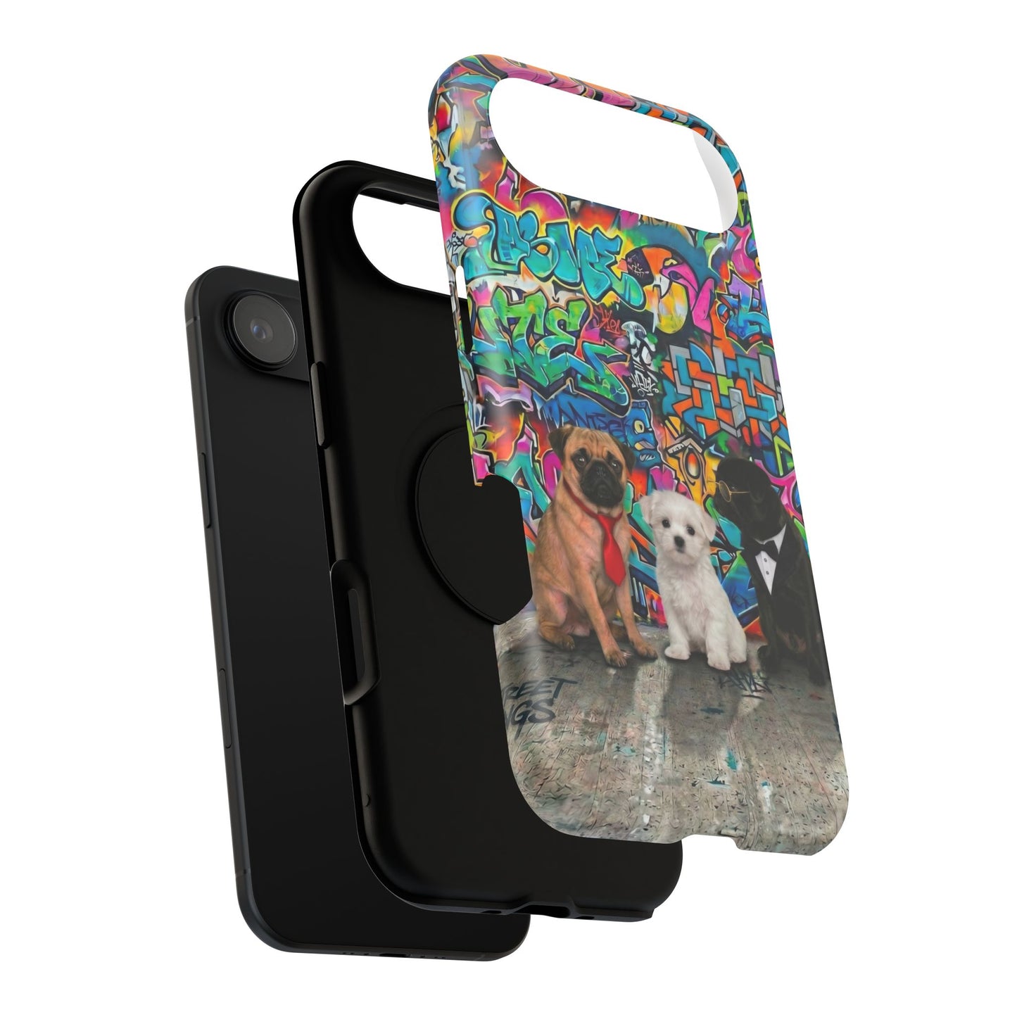 Puppy Squad Graffiti Phone Case — Impact-Resistant Protective Case