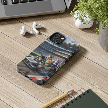 Racing Cats Tough Phone Case — Cute Kittens Driving Racecar Phone Cover
