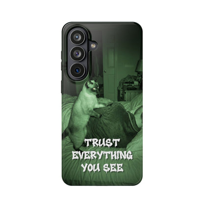 Phone Case 'Trust Everything You See' Green Dog Photo Magnetic Impact-Resistant Case