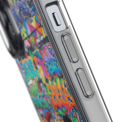 Clear Phone Case — Colorful Graffiti Pugs Design