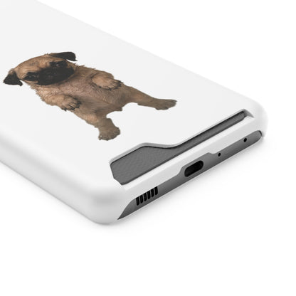 Cute Standing  Pug Card Holder Phone Case