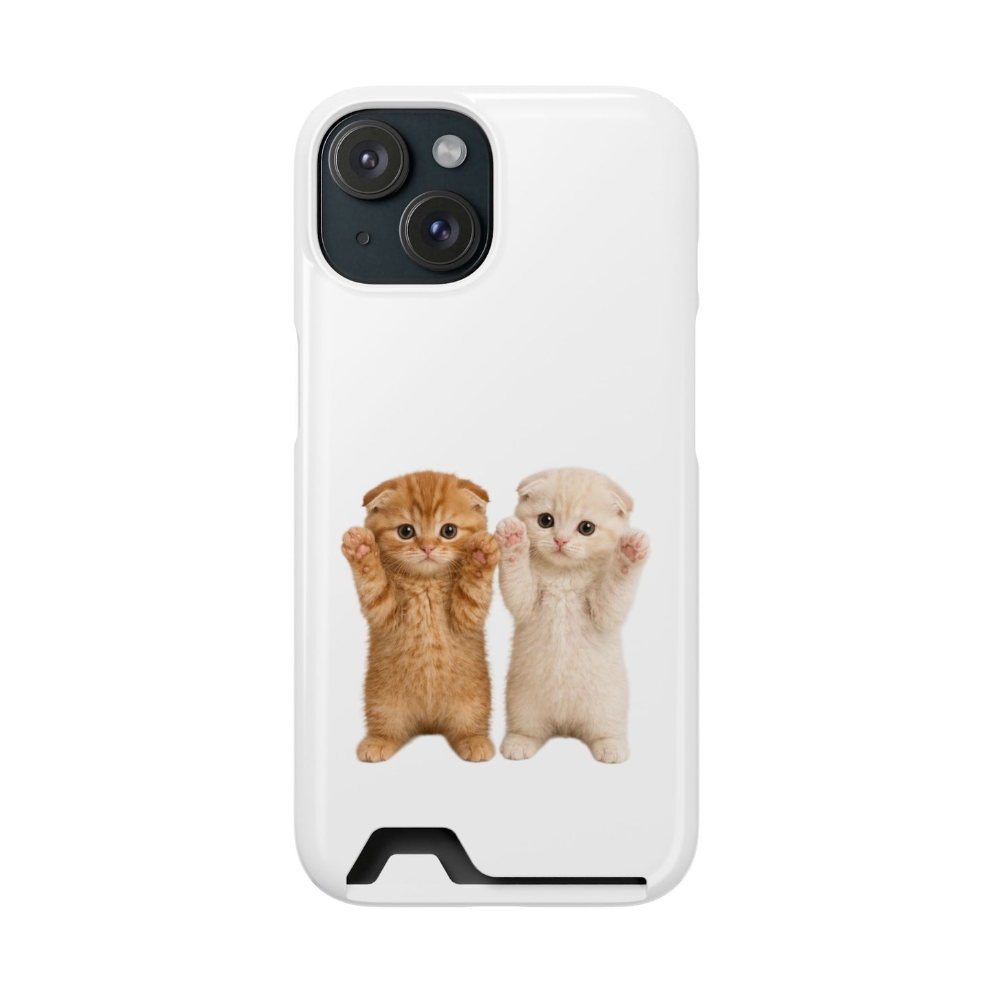 Cute Kittens Phone Case with Card Holder