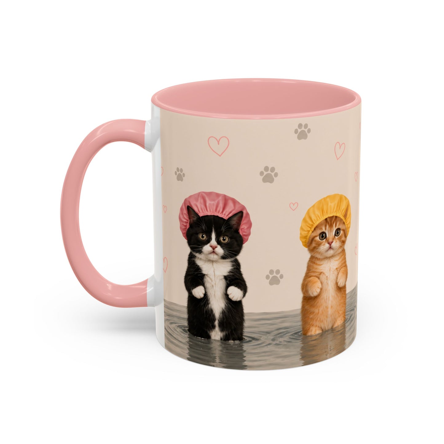 Cute Kittens in Shower Caps Accent Coffee Mug – 11/15oz
