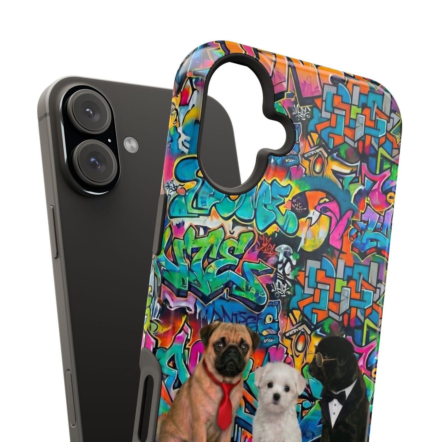 Puppy Squad Graffiti Phone Case — Impact-Resistant Protective Case
