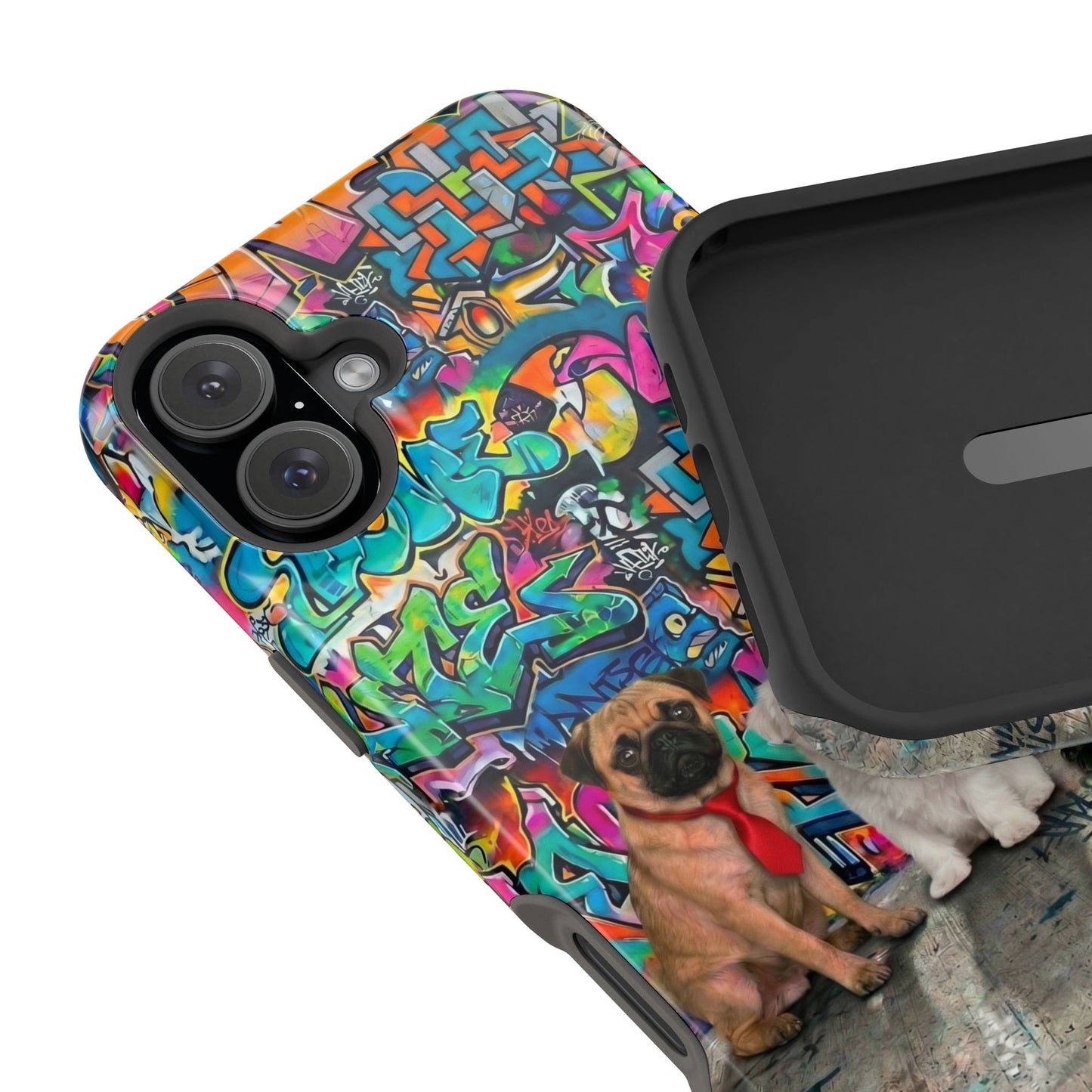 Puppy Squad Graffiti Phone Case — Impact-Resistant Protective Case