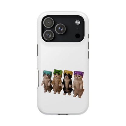Dancing Kittens Minecraft Helmet Magnetic Impact-Resistant Phone Case