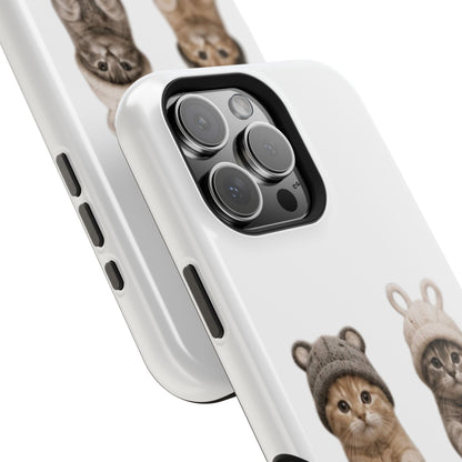 Cute Kittens in Hats Magnetic Impact Phone Case