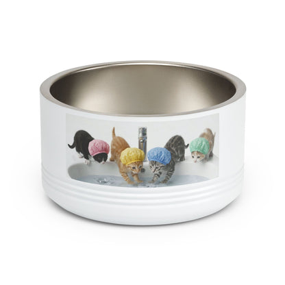 Ceramic Pet Bowl — Playful Kittens Drinking Design, 18 oz