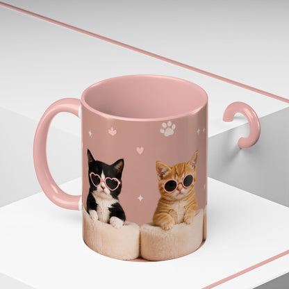 Cute Cat Lovers Coffee Mug - 11 & 15oz - Perfect Gift for Pet Owners