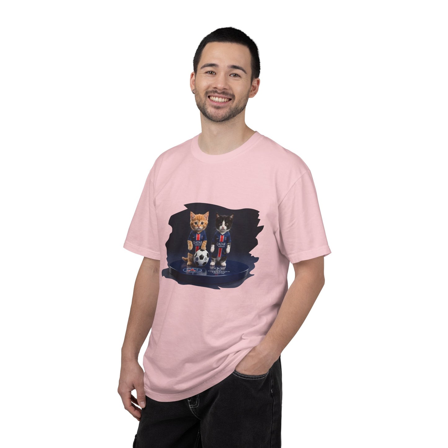 Cat Soccer Players T‑Shirt — Cute Kitten Football Graphic Tee