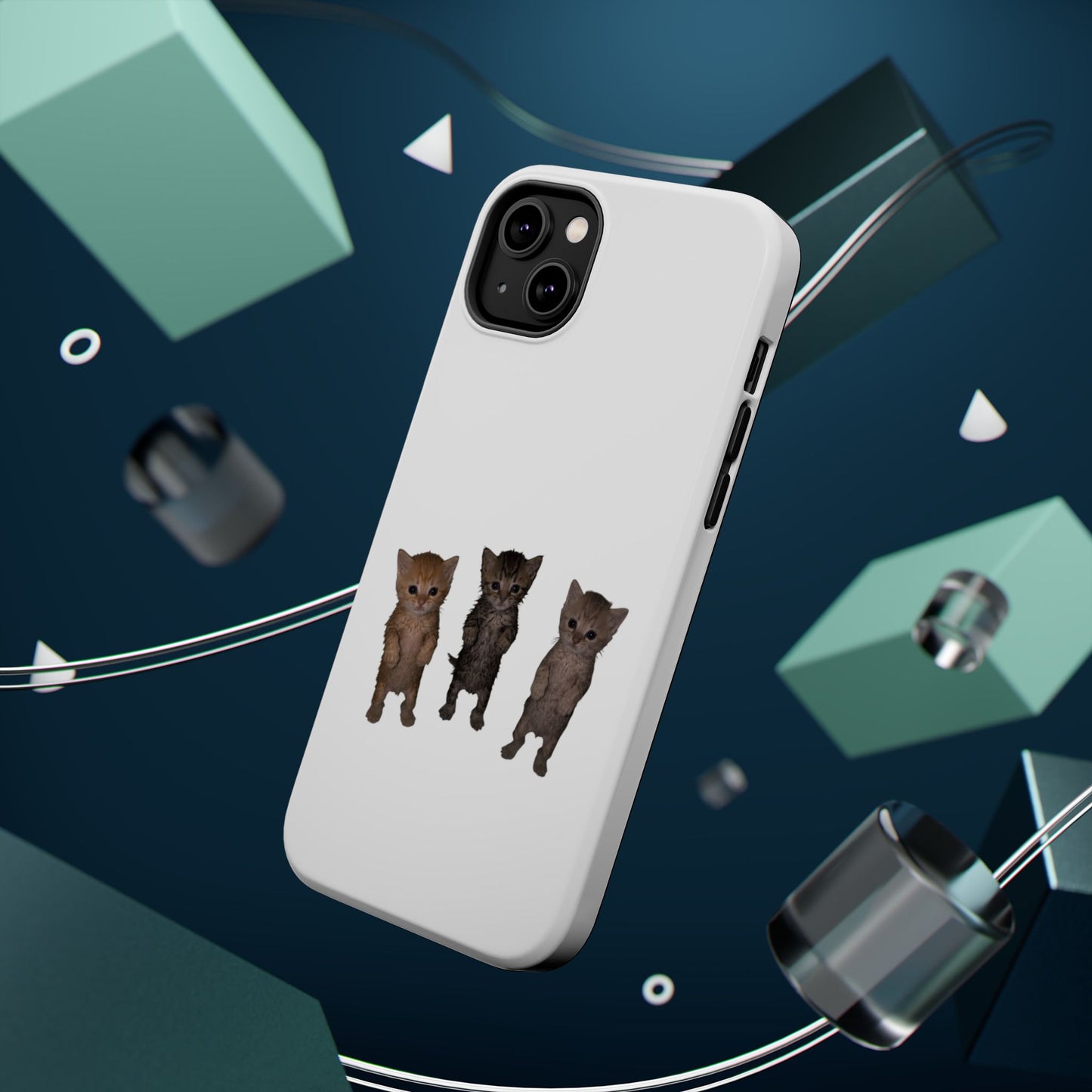 Cute Standing Kittens Magnetic Impact-Resistant Phone Case