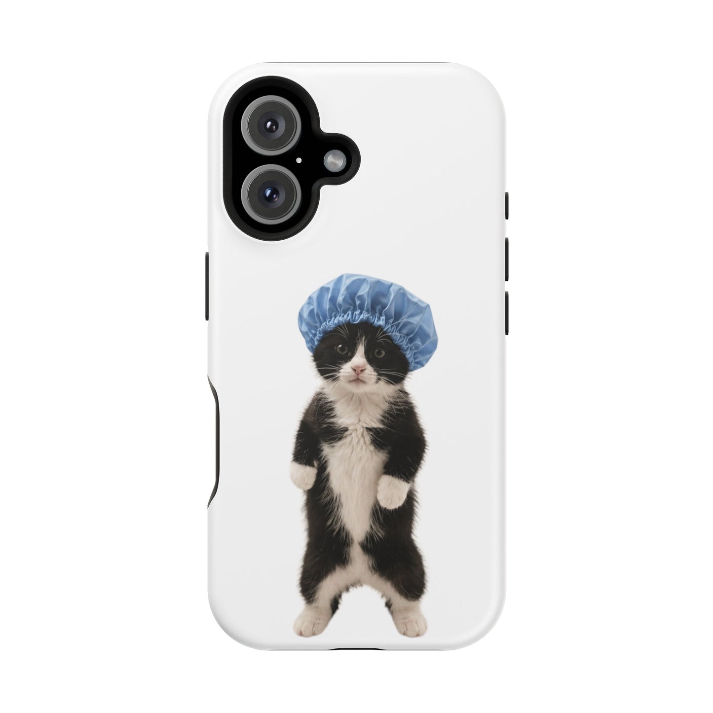 Cute Cat in Shower Cap Magnetic Impact-Resistant Phone Case