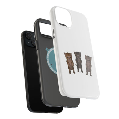 Cute Standing Kittens Magnetic Impact-Resistant Phone Case