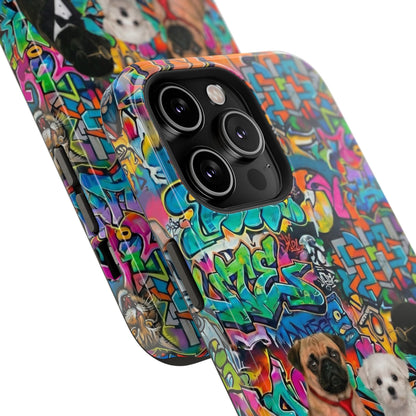 Puppy Squad Graffiti Phone Case — Impact-Resistant Protective Case