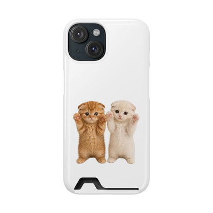 Cute Kittens Phone Case with Card Holder