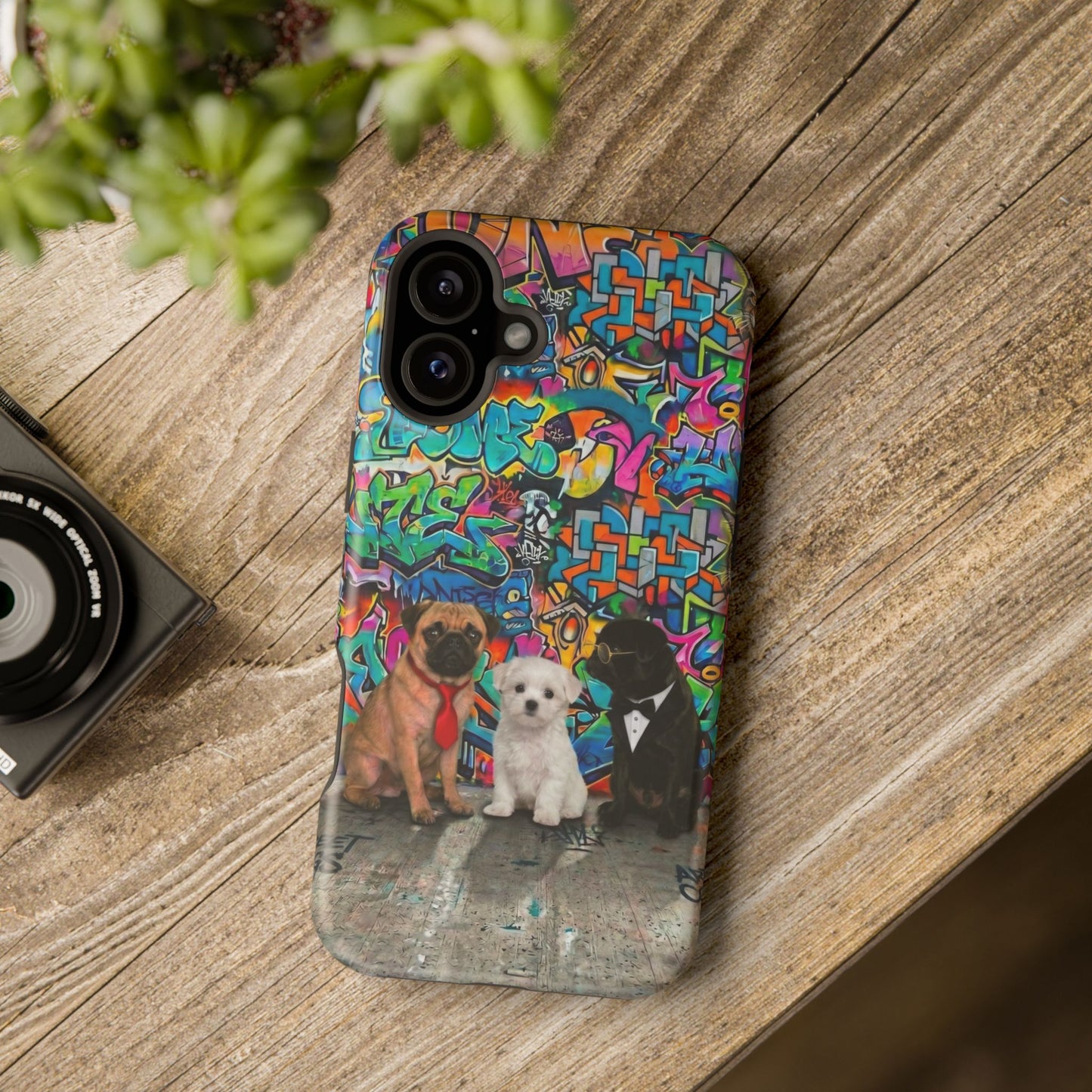 Puppy Squad Graffiti Phone Case — Impact-Resistant Protective Case