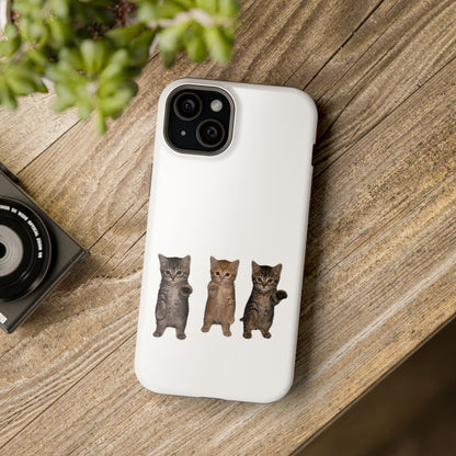 Cute Standing Trio Kittens Dancing Magnetic Impact-Resistant Phone Case