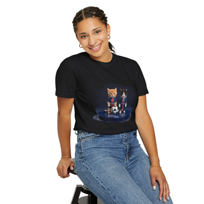 Cat Soccer Players T‑Shirt — Cute Kitten Football Graphic Tee