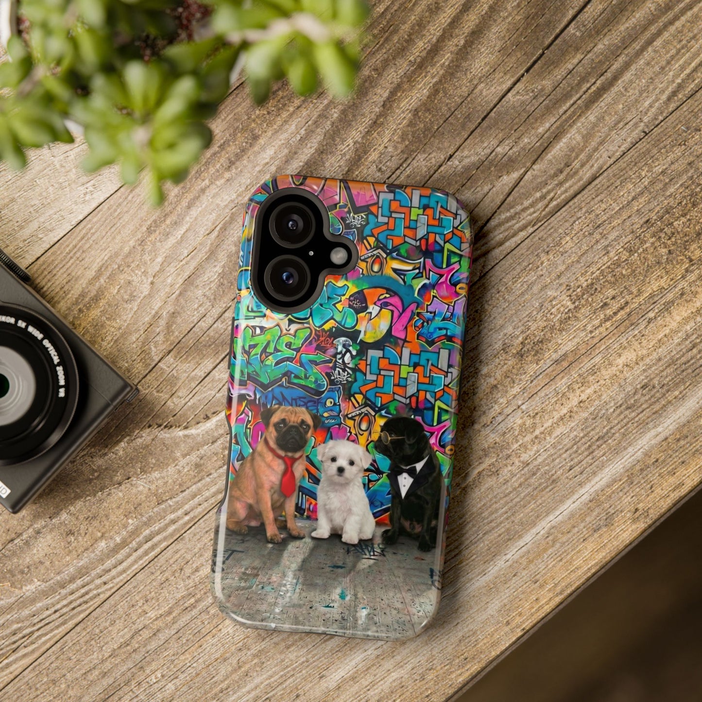 Puppy Squad Graffiti Phone Case — Impact-Resistant Protective Case