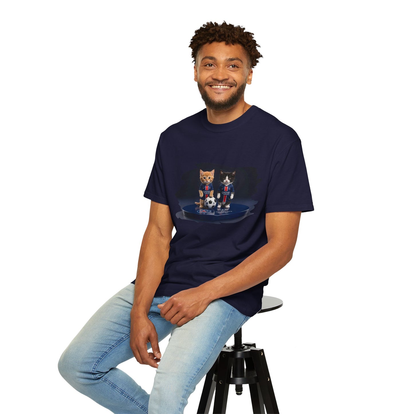 Cat Soccer Players T‑Shirt — Cute Kitten Football Graphic Tee