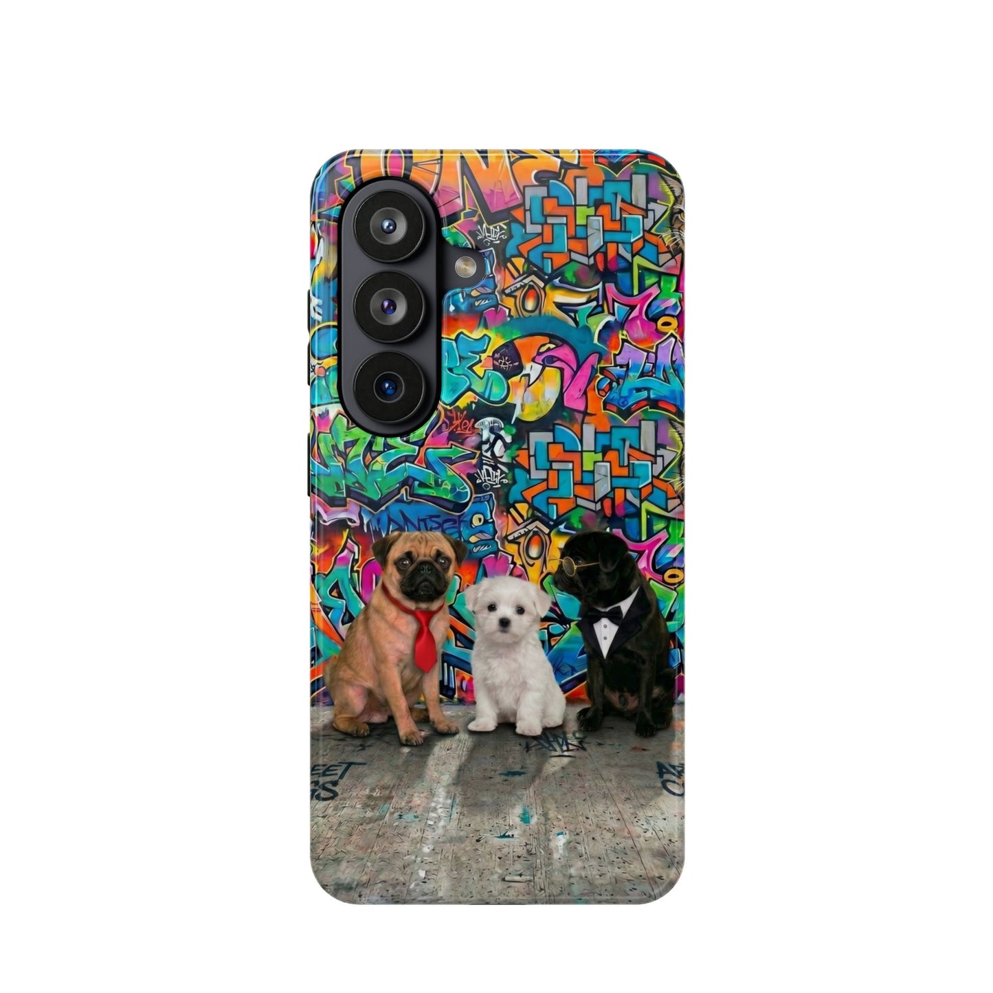 Puppy Squad Graffiti Phone Case — Impact-Resistant Protective Case