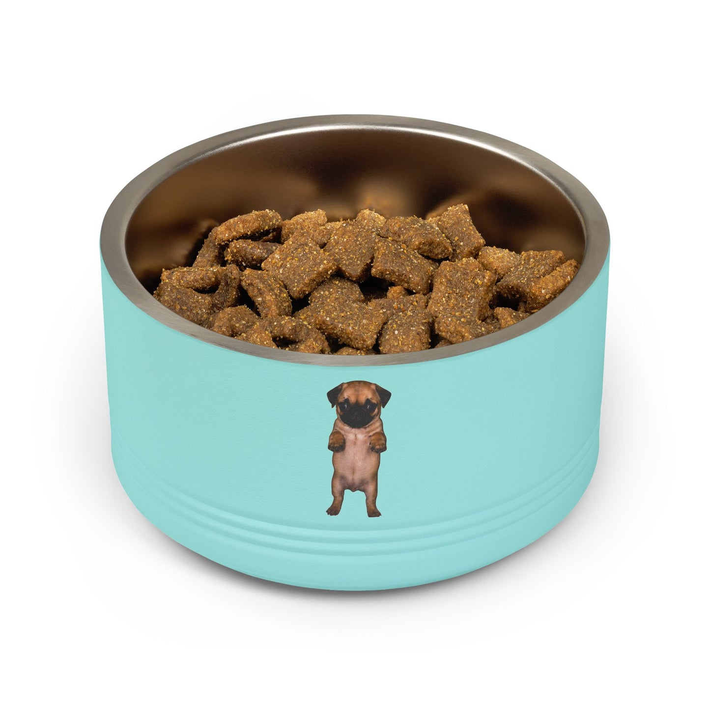 Cute Dog Pug Standing 18oz Stainless Pet Bowl
