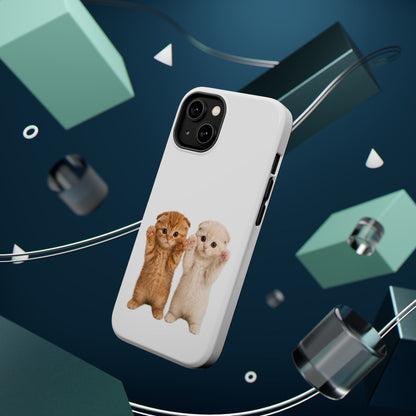 Cute Raising Paws Kittens Magnetic Impact-Resistant  Phone Case