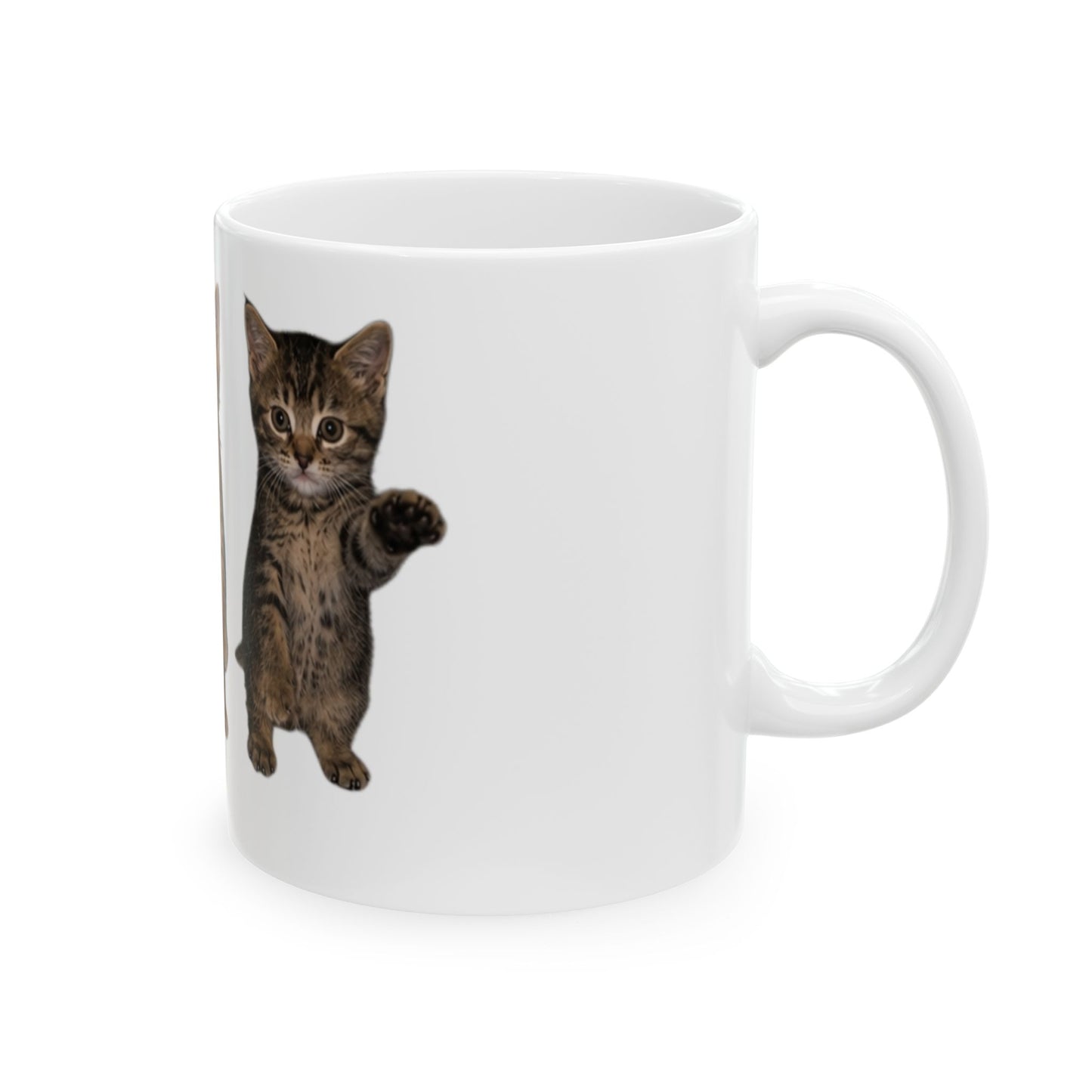 Cute Standing Trio Kittens Dancing Ceramic Mug  (11oz, 15oz)