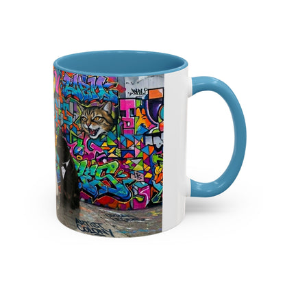 Graffiti Pets Coffee Mug — Colorful Street Art Dog & Cat Accent Mug (11/15oz)