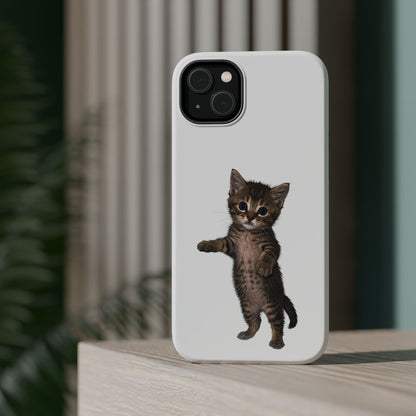 Cute Standing Kitten Magnetic Phone Case