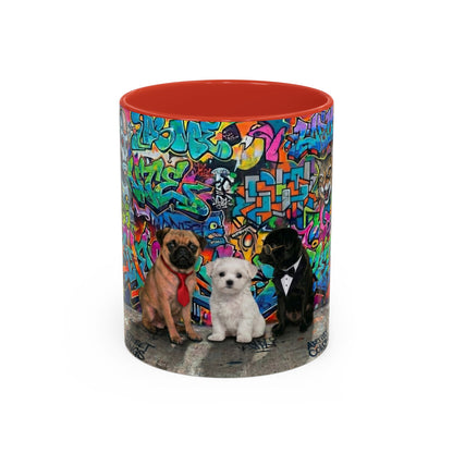 Graffiti Pets Coffee Mug — Colorful Street Art Dog & Cat Accent Mug (11/15oz)