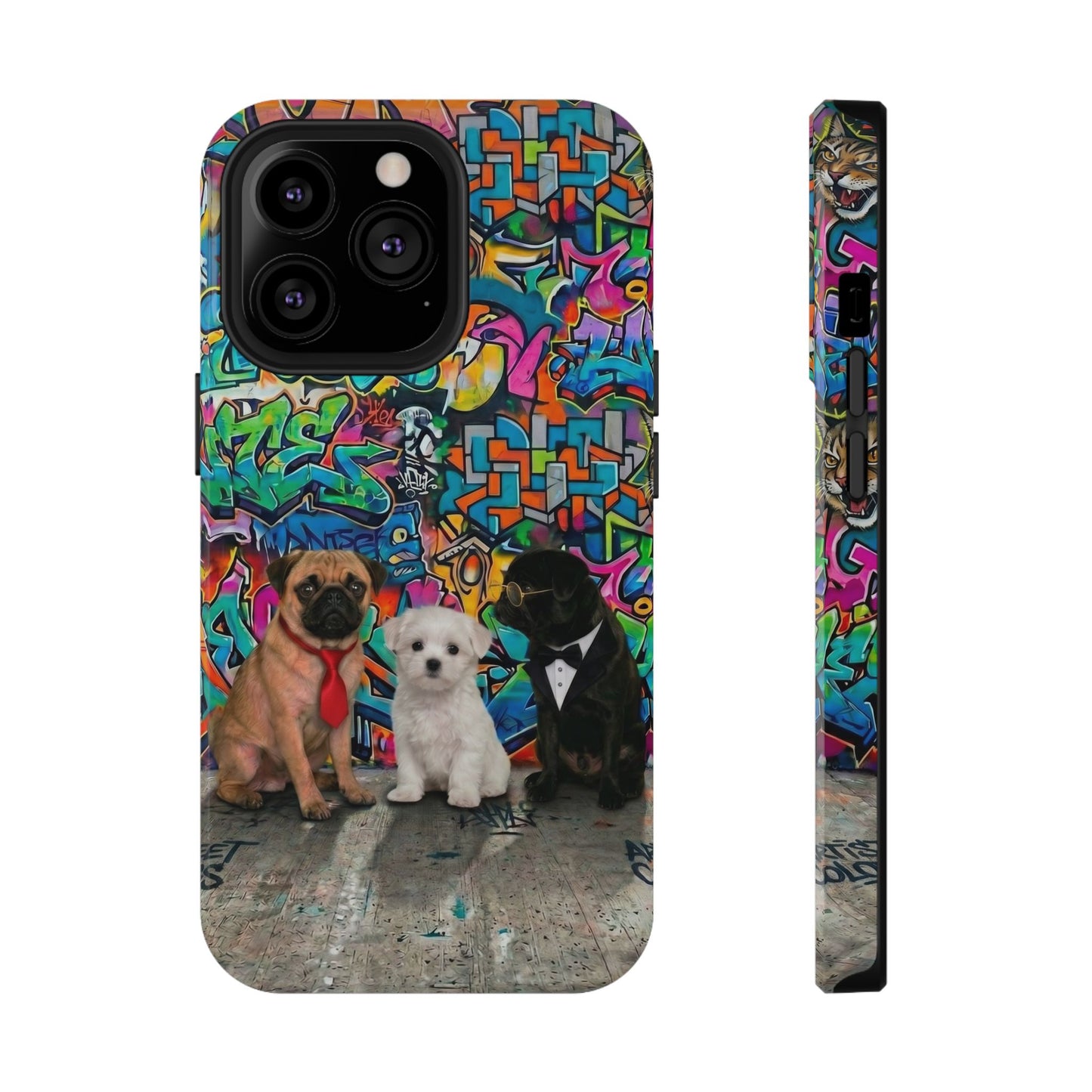 Puppy Squad Graffiti Phone Case — Impact-Resistant Protective Case