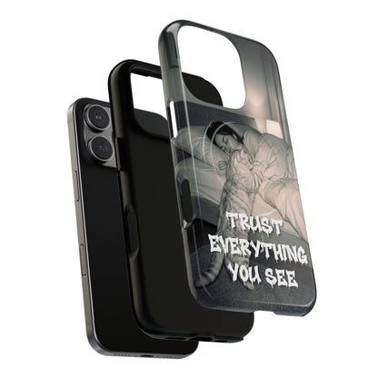 Phone Case ‘Trust Everything You See’ Surreal Sleep Graphic Tough Magnetic Case