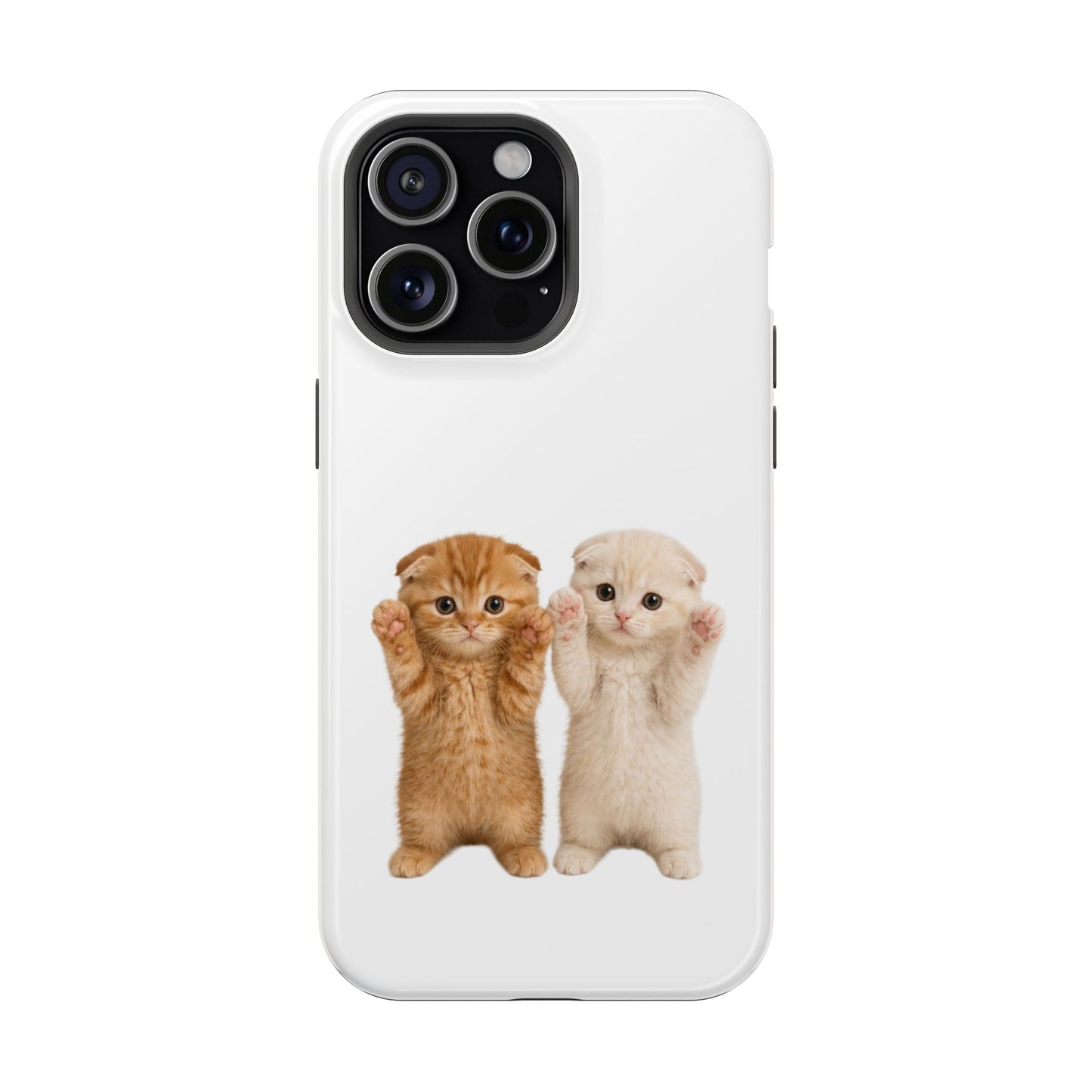 Cute Raising Paws Kittens Magnetic Impact-Resistant  Phone Case
