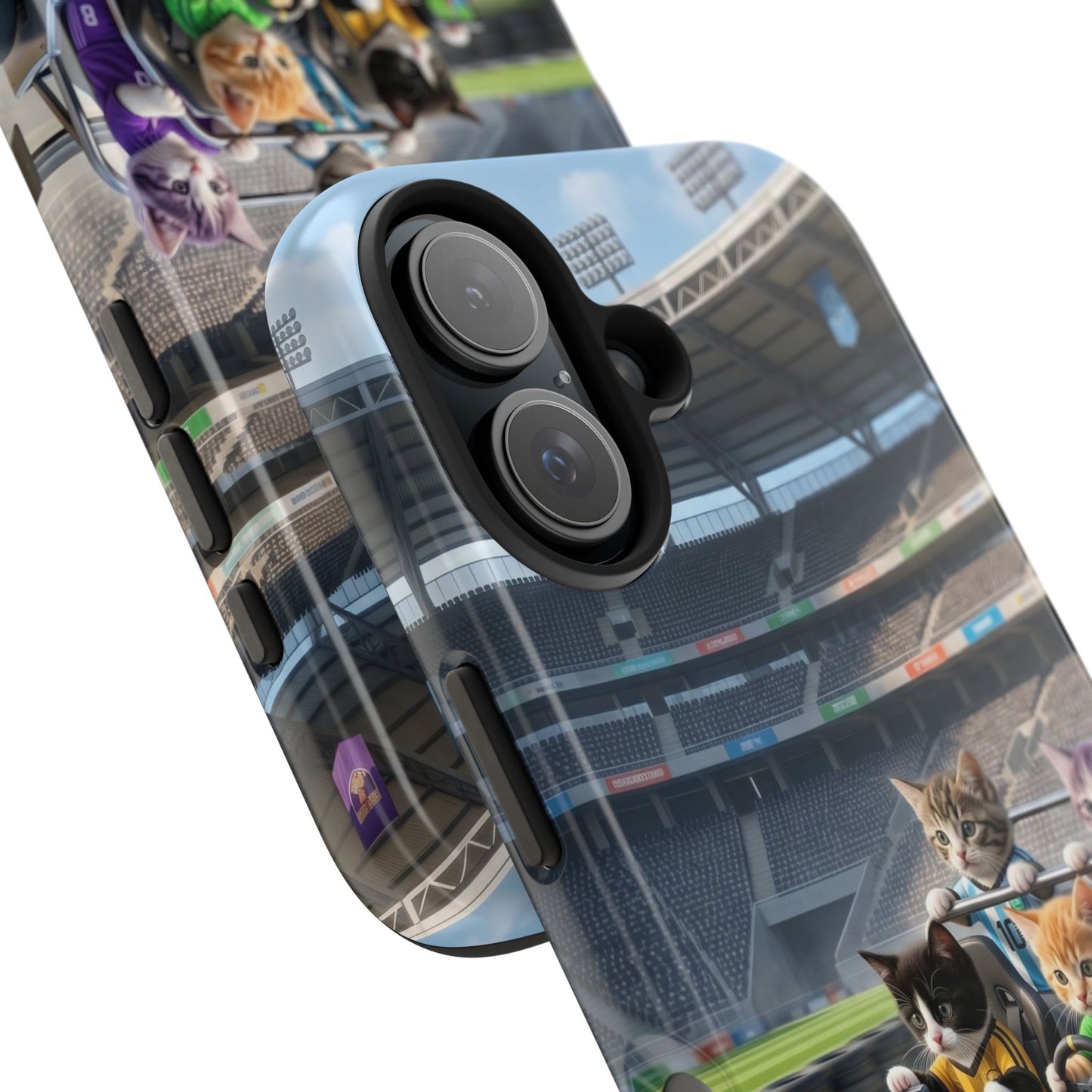 Racing Cats Tough Phone Case — Cute Kittens Driving Racecar Phone Cover