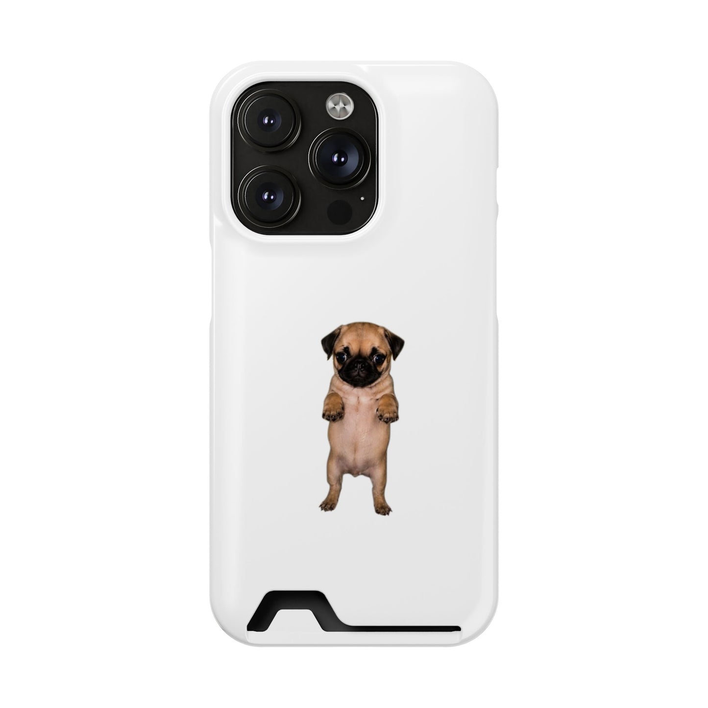 Cute Standing Pug Phone Card Case